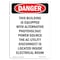 Signmission Safety Sign, OSHA Danger, 10" Height, Rigid Plastic, This Building Is Equipped With, Portrait OS-DS-P-710-V-2300 - alternate 1